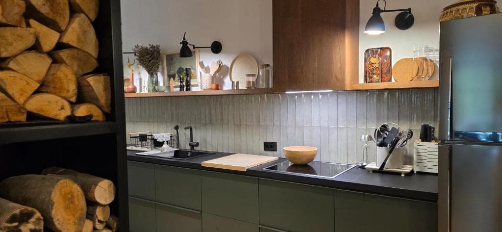 The chef's kitchen at the villa